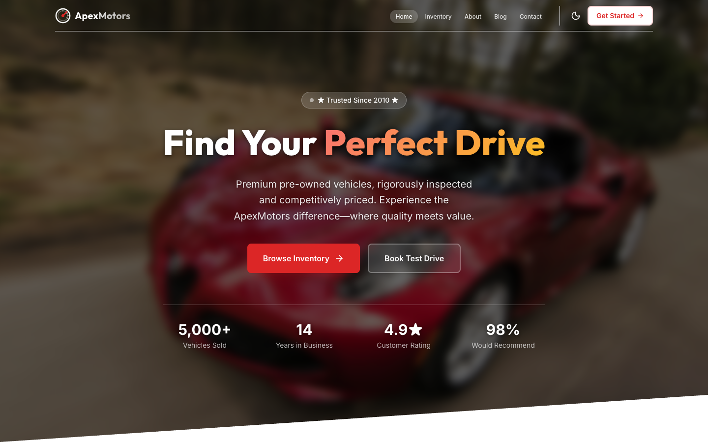 ApexMotors template preview