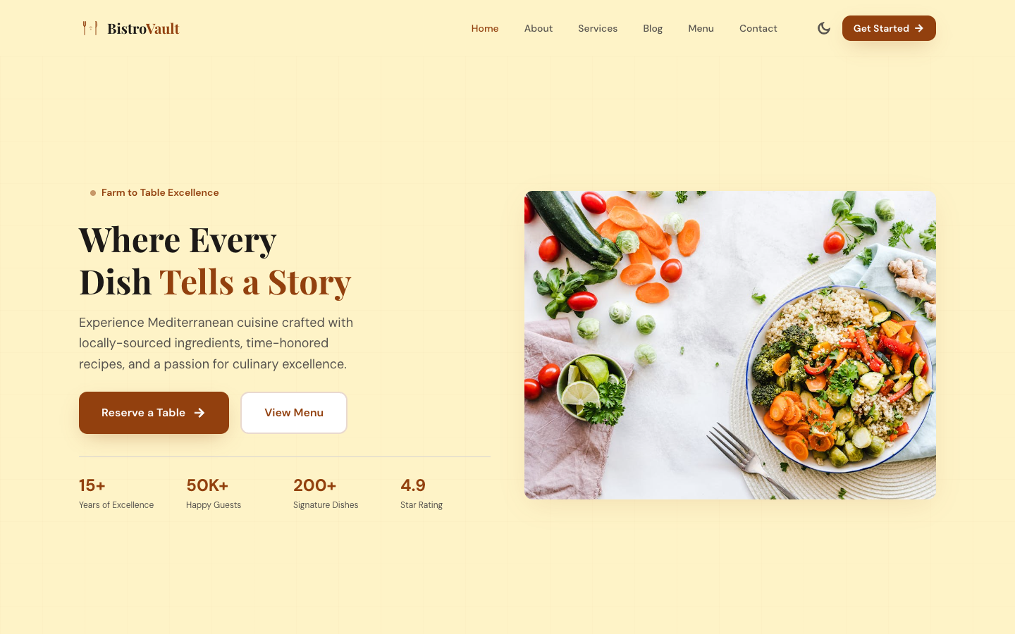 BistroVault template preview