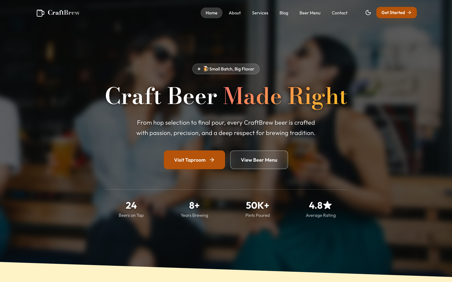 CraftBrew template preview
