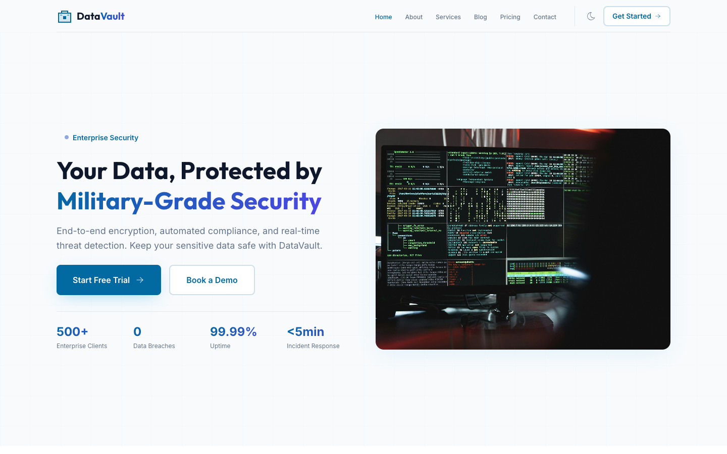 DataVault template preview