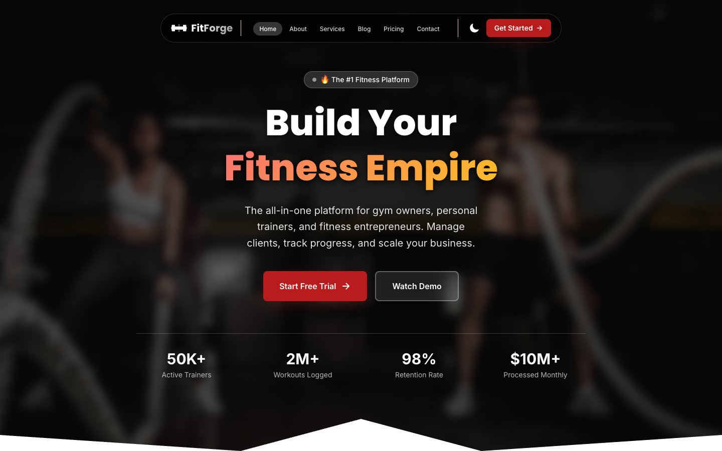 FitForge template preview