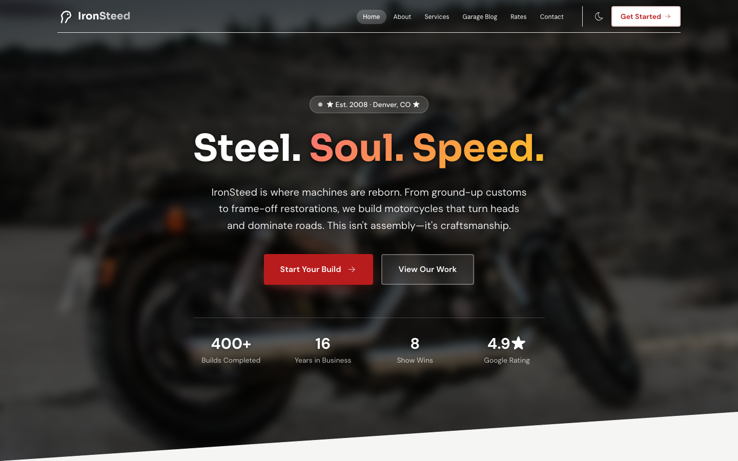 IronSteed template preview