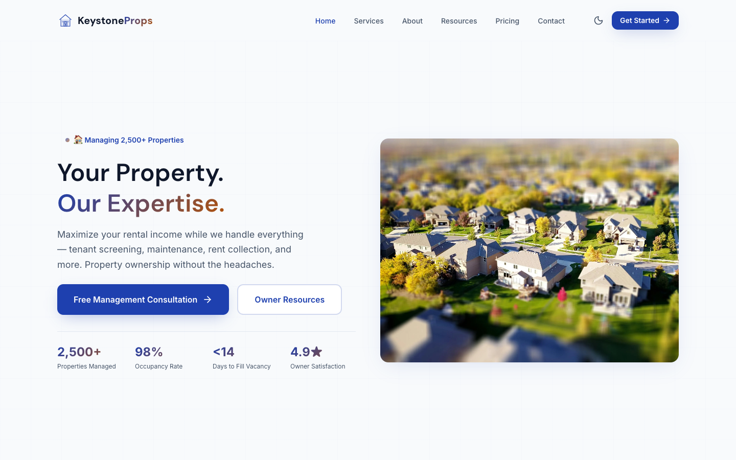 KeystoneProps template preview
