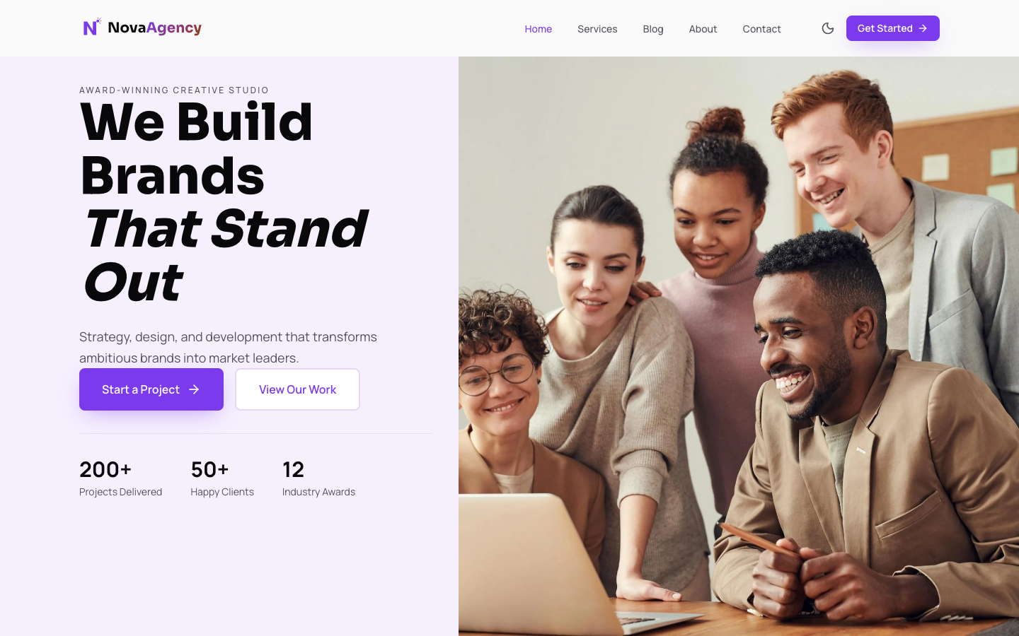 Nova Agency template preview