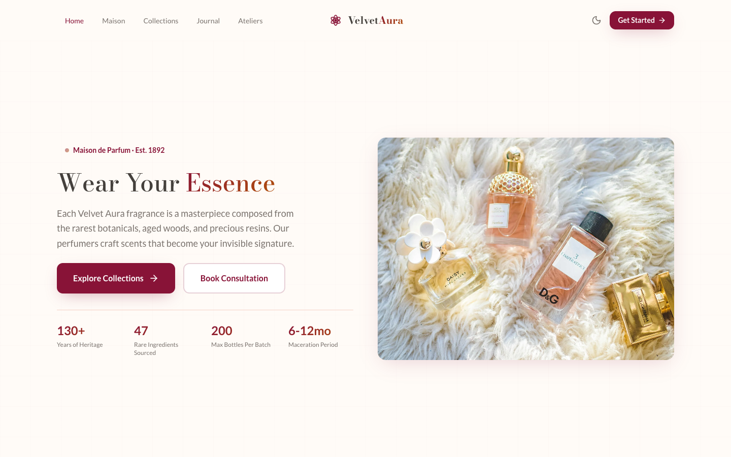 VelvetAura template preview