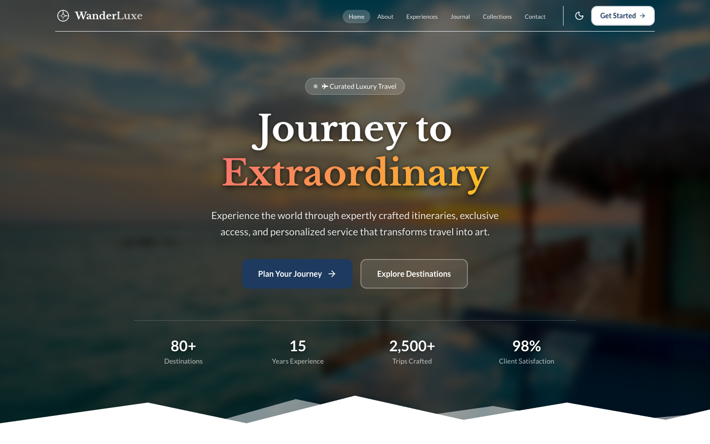 Wanderluxe template preview